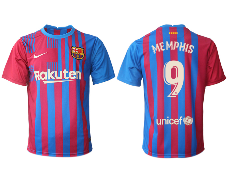 Men 2021-2022 Club Barcelona home aaa version red #9 Nike Soccer Jerseys->borussia dortmund jersey->Soccer Club Jersey